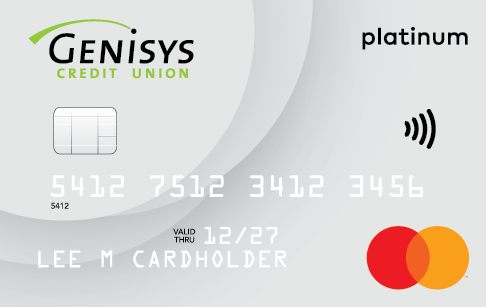 Genisys Credit Union Credit Platinum Mastercard card 