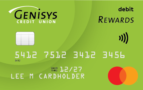 Genisys Credit Union Debit Rewards Mastercard card 
