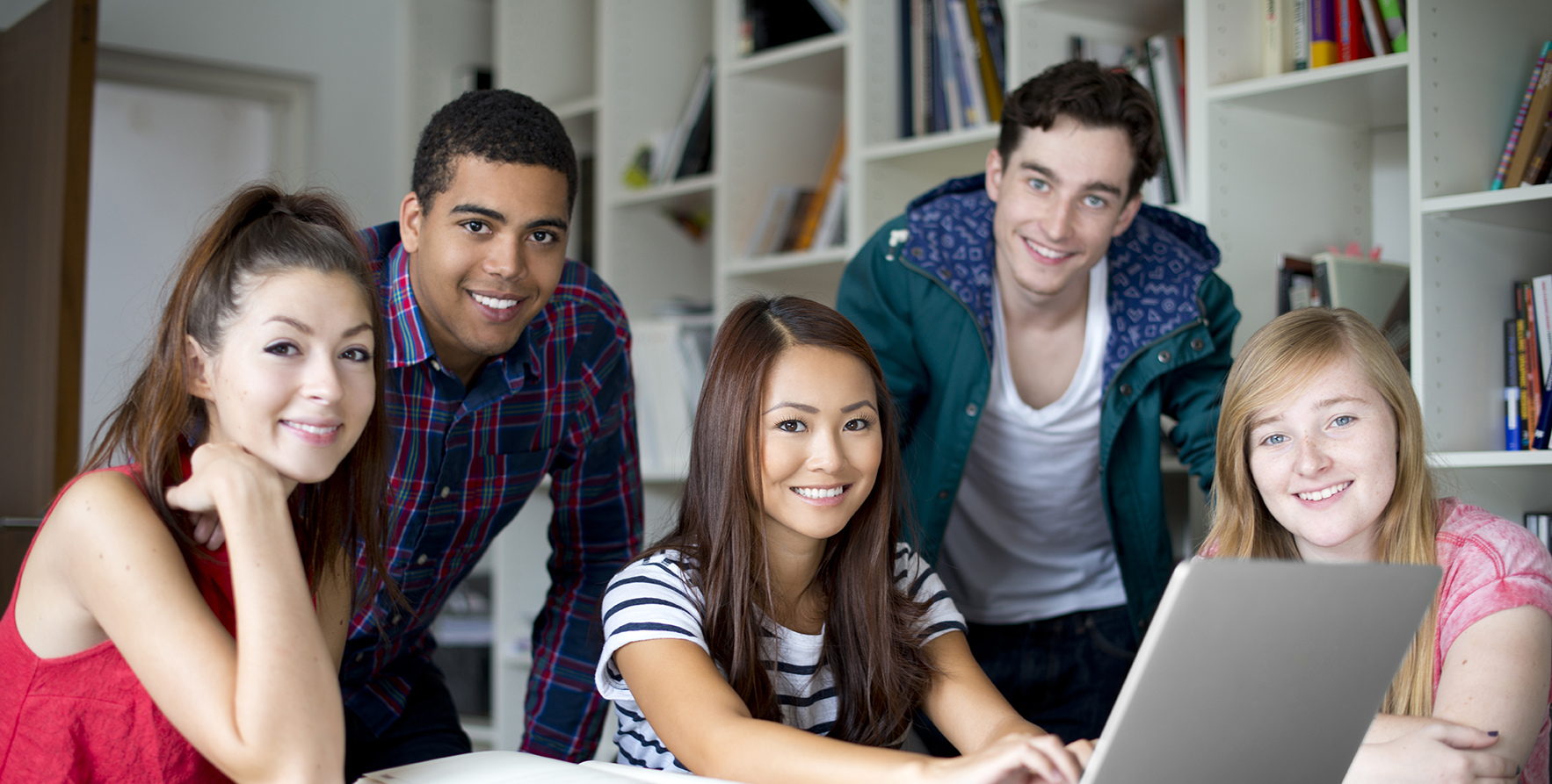 Students working together at School