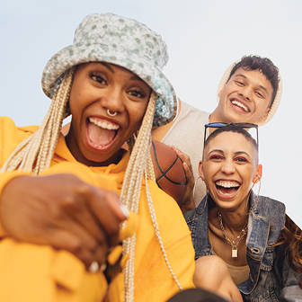 excited group of people