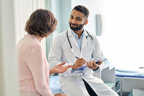 doctor caring for patient