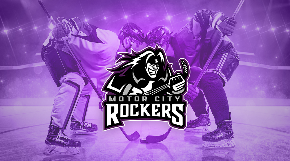 hockey image with Motor City Rockers logo