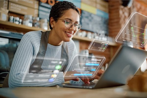 Business woman in her store