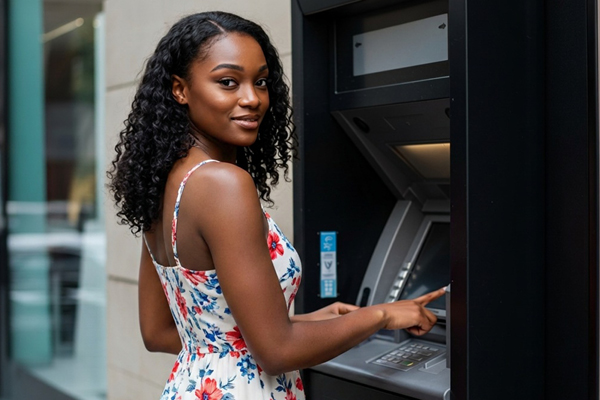 Woman at the ATM