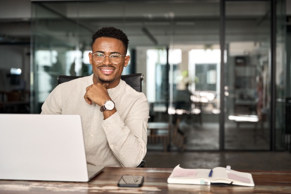 Young professional man in the workplace 