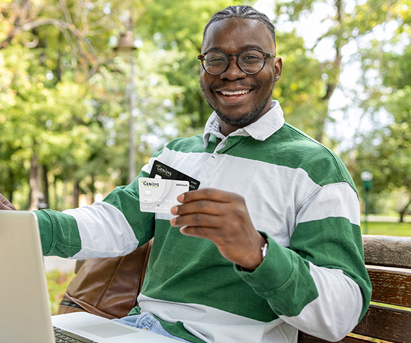 man with credit cards